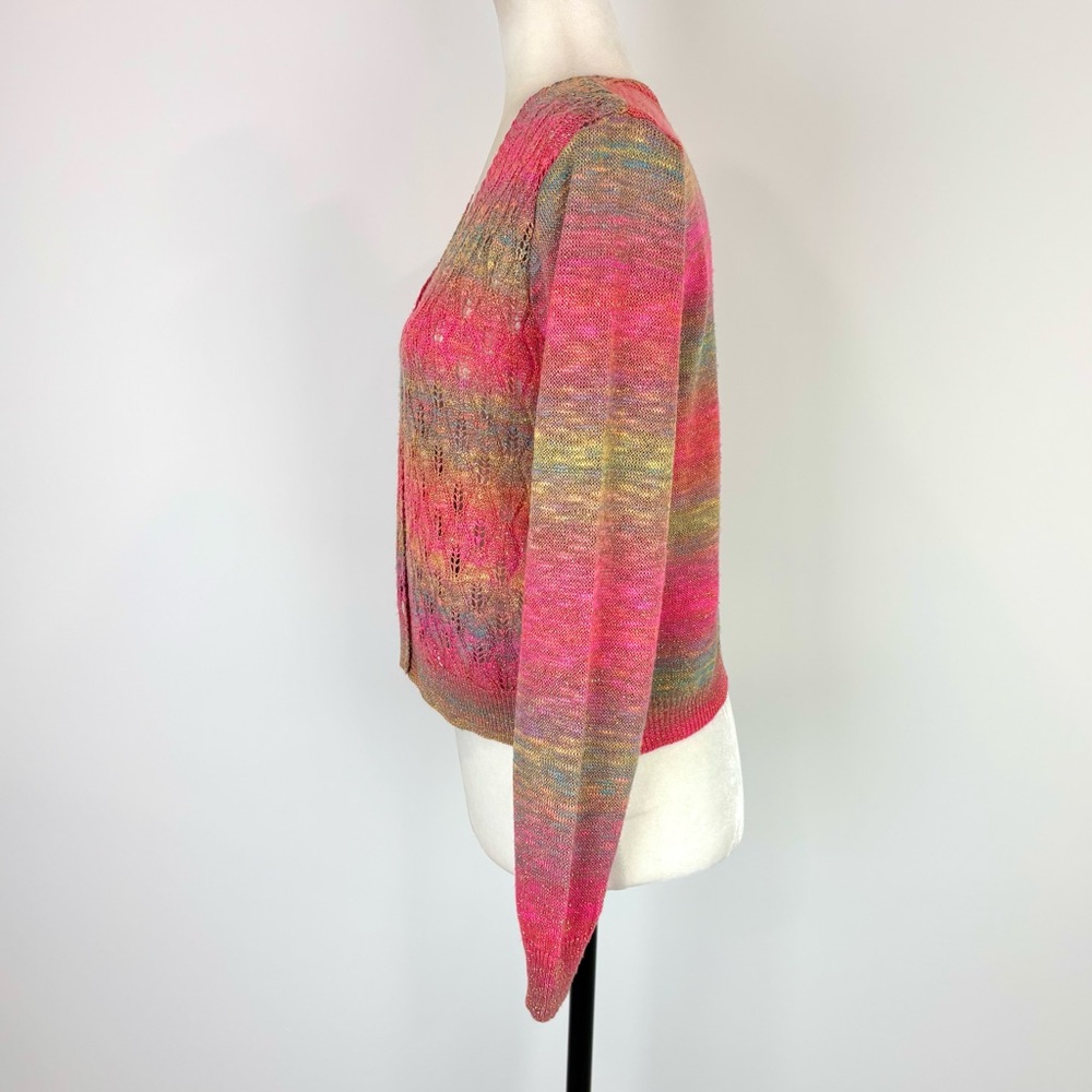 Multicolour and gold knit cardigan - Picture 5 of 8